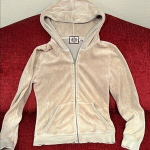 Juicy Couture  Hooded zip up velour sweatshirt